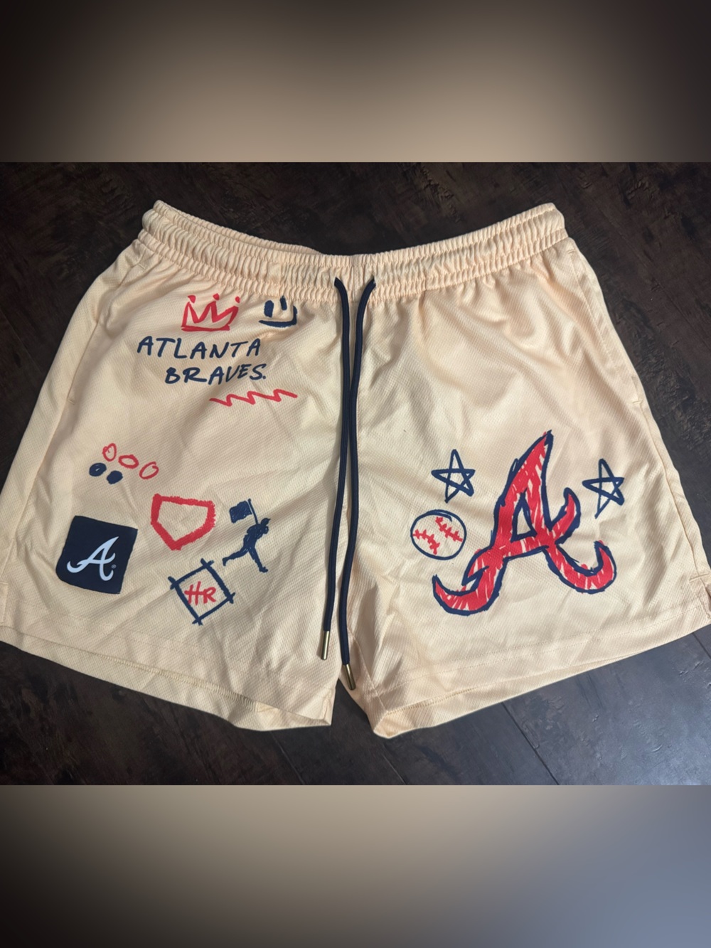 Baseballism Atlanta Braves Crayon Series Youth XL YXL Mesh Shorts MLB